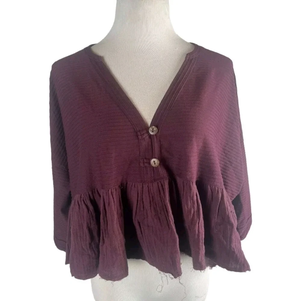 NWT Free People Dallas Henley Size Medium - Picture 2 of 4